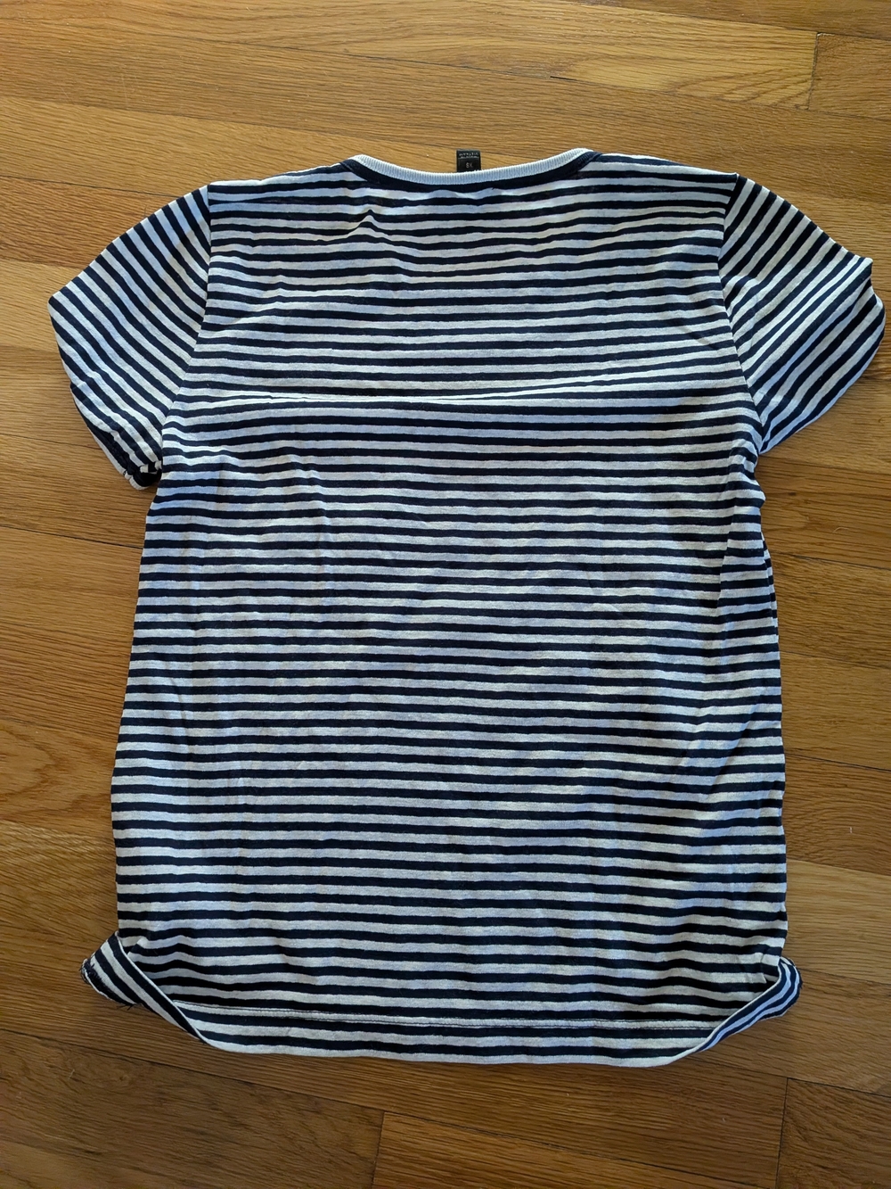 J. Crew Navy and White Striped Crewneck Tee - Picture 4 of 4